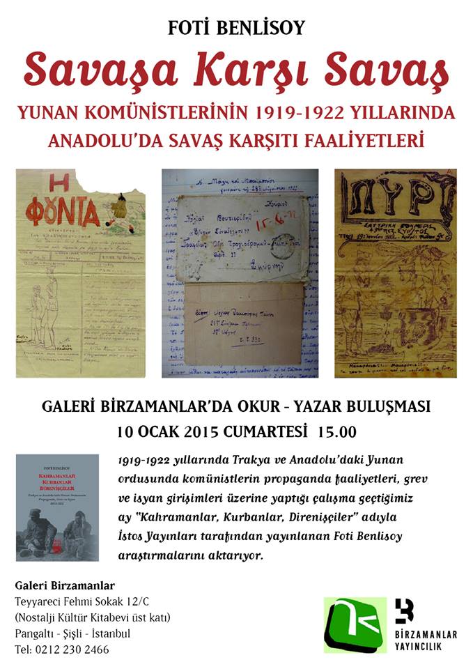 Okur-Yazar Buluşması: Savaşa Karşı Savaş